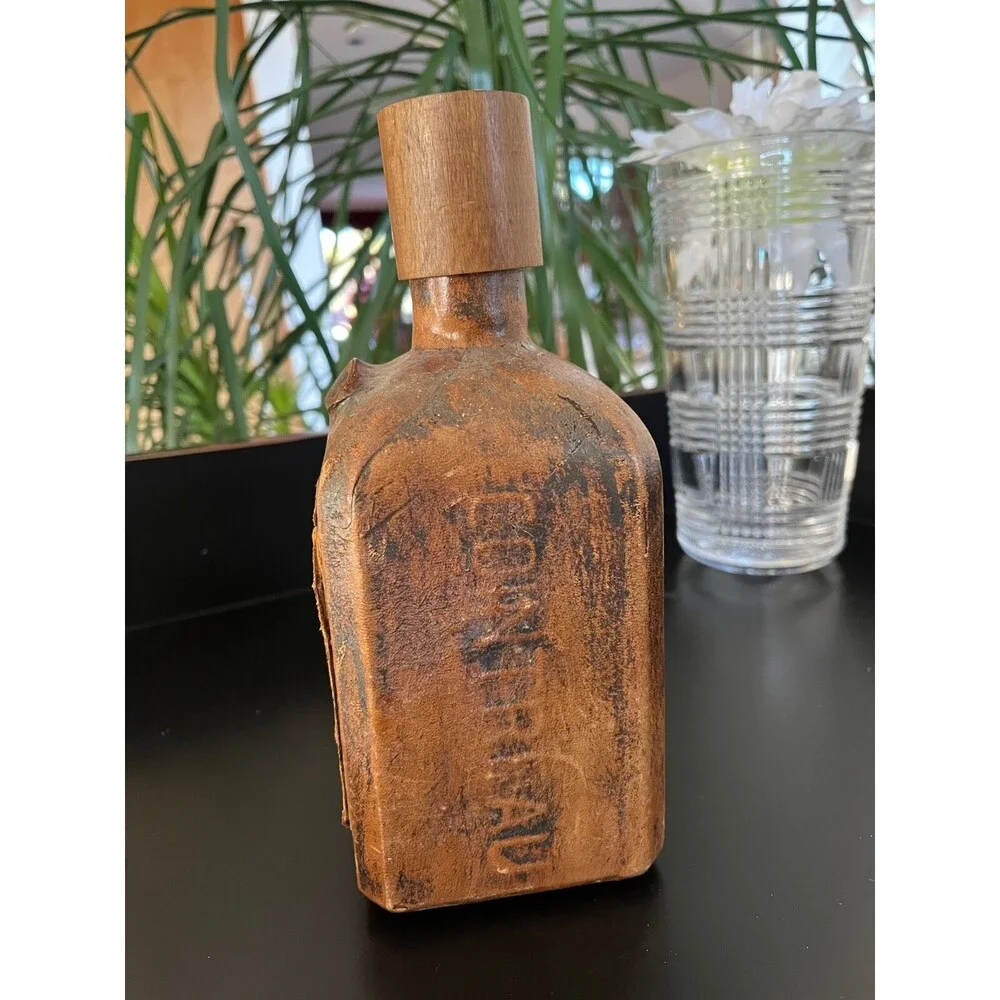 Handmade leather decanter